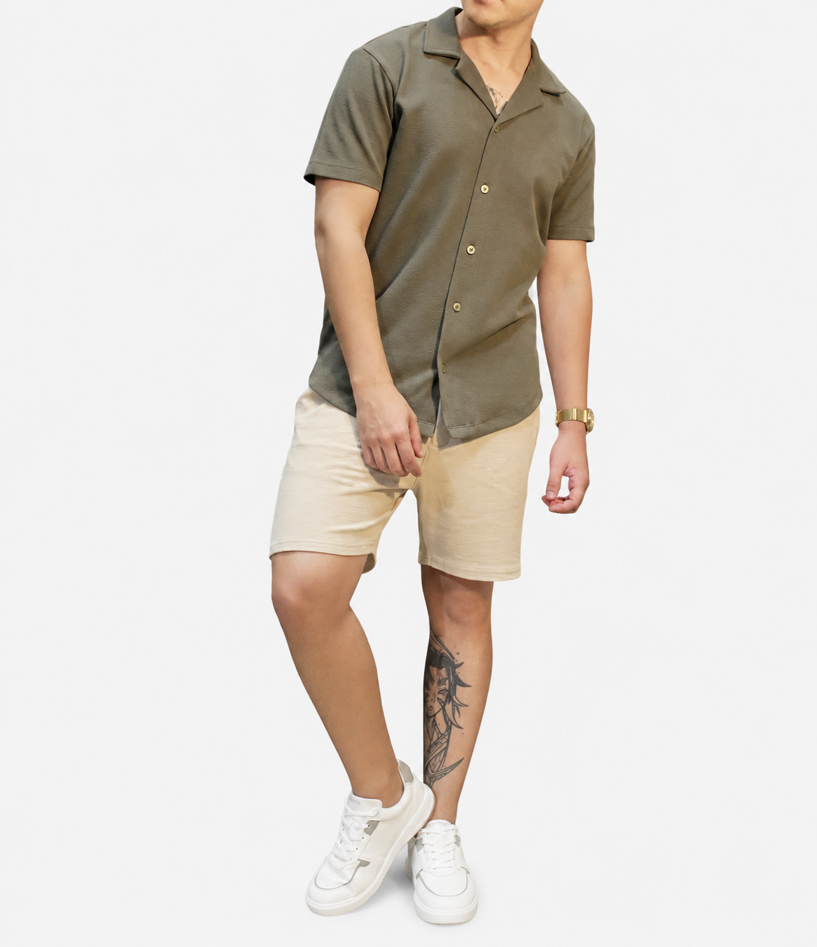 Camisa Masculina Malha Texturizada