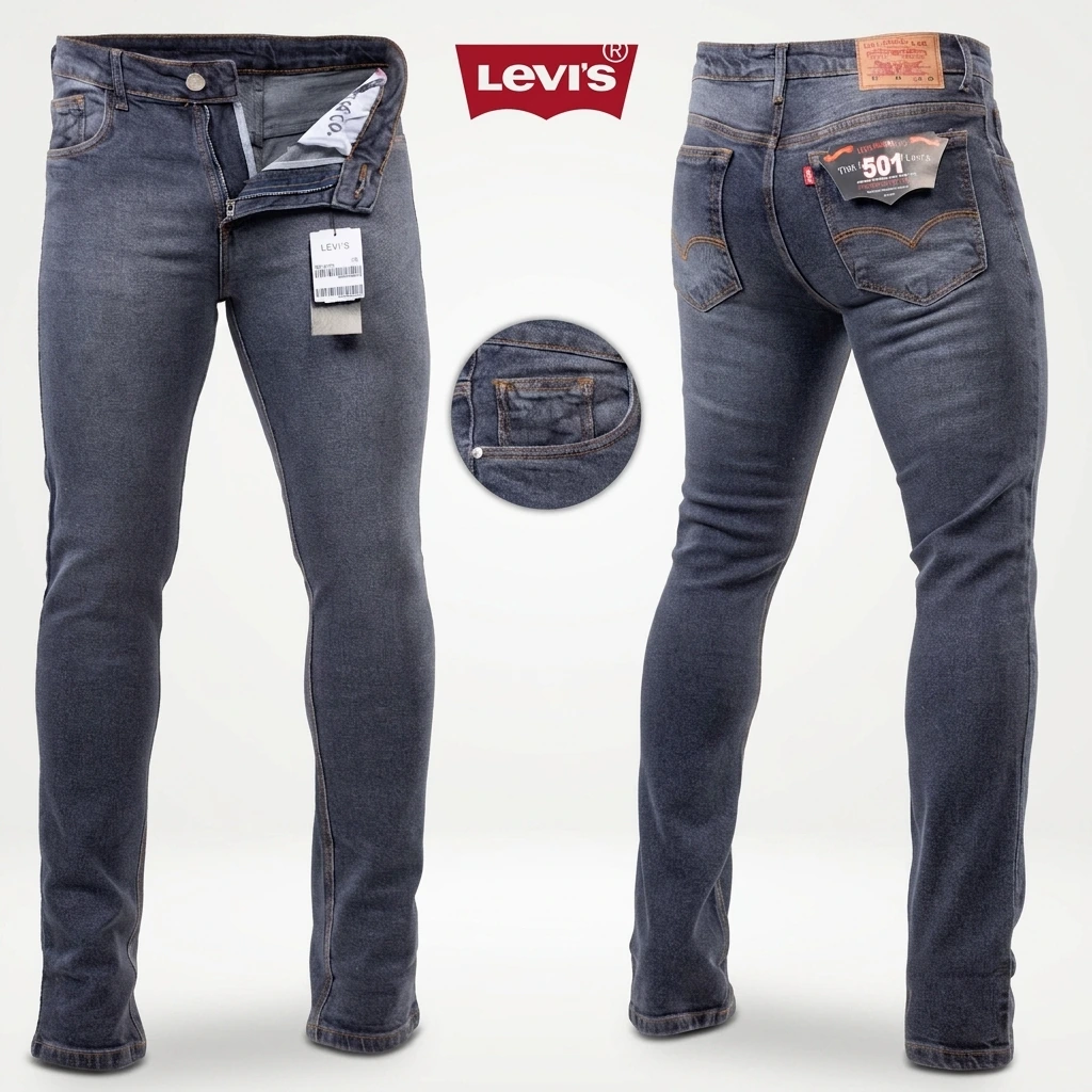 Calça Jeans LEVI'S Slim Preto Estonado