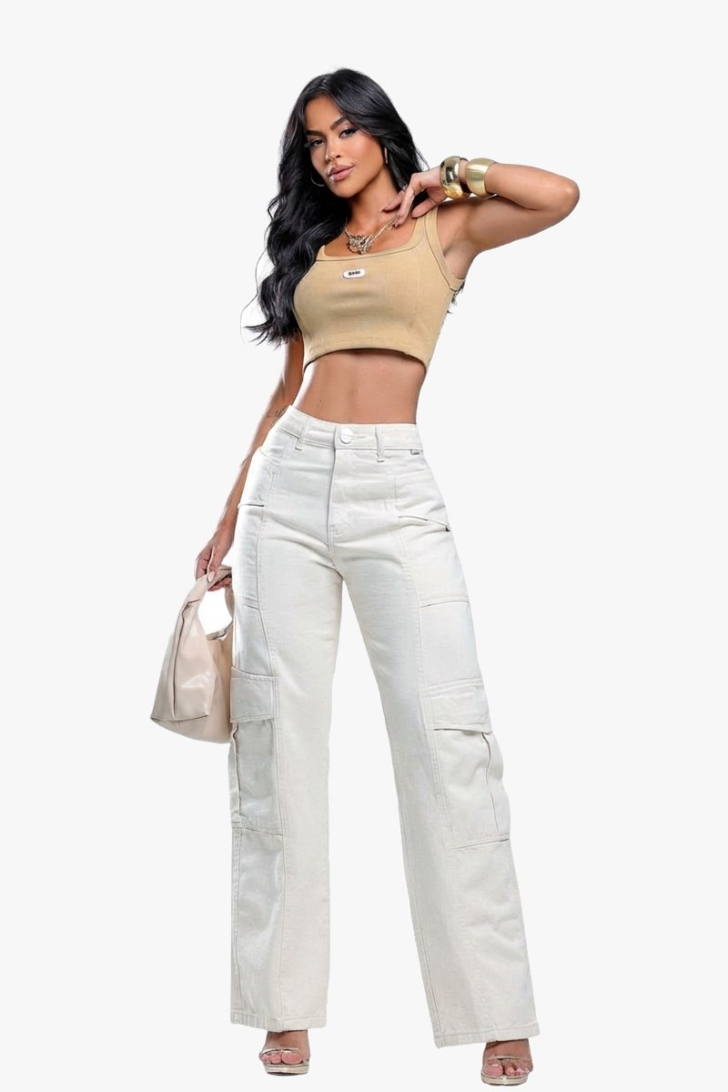 Calça Cargo Off White