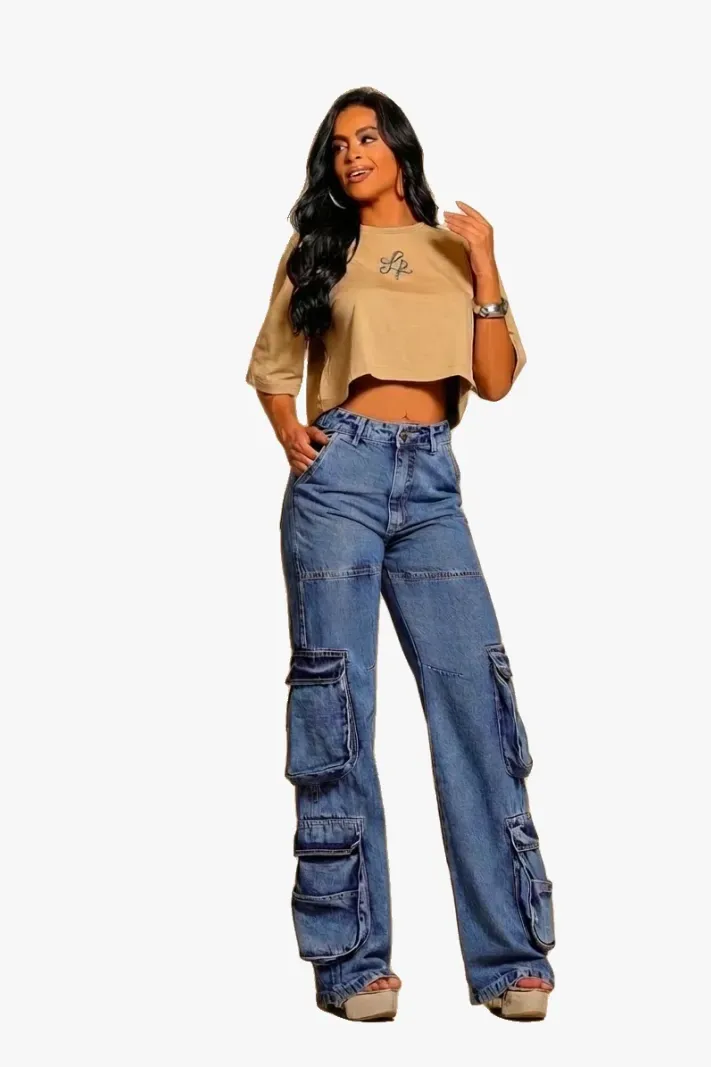 Calça Cargo 100% Algodão