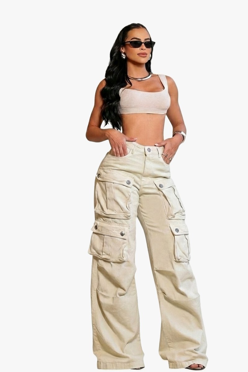 Calça Cargo Bege
