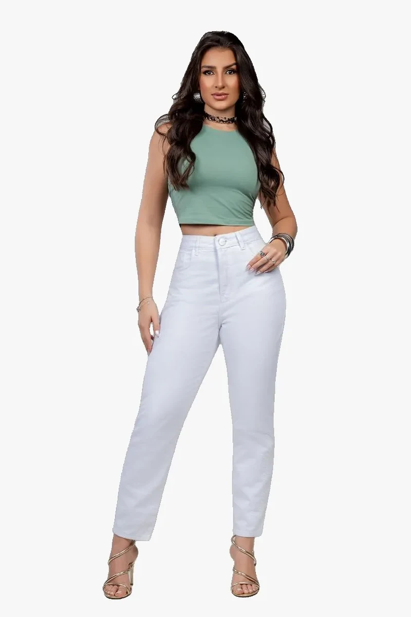 Calça 100% Algodão Branca